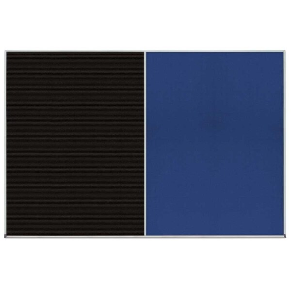 Enclosed Corkboard, 1 Door, 18"x24", 4" Fra, UV3407-SATIN-MEDGRY